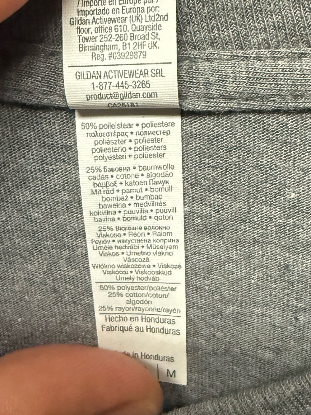 American Apparel Grey Crewneck Tee with Rainbow Print - Picture 4 of 5